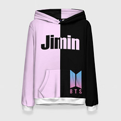 Толстовка-худи женская BTS Jimin, цвет: 3D-белый