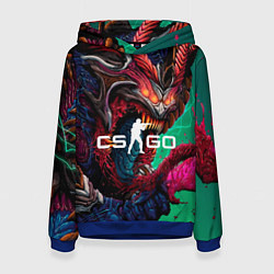 Толстовка-худи женская CS GO hyper beast skin, цвет: 3D-синий