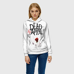 Толстовка-худи женская Dead by April, цвет: 3D-белый — фото 2