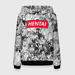 Толстовка-худи женская HENTAI, цвет: 3D-черный