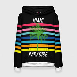 Толстовка-худи женская Miami Paradise, цвет: 3D-белый