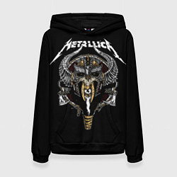 Толстовка-худи женская Metallica: Hard Metal, цвет: 3D-черный