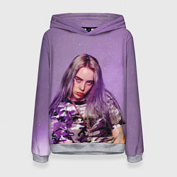 Толстовка-худи женская Billie Eilish: Violet Fashion, цвет: 3D-меланж