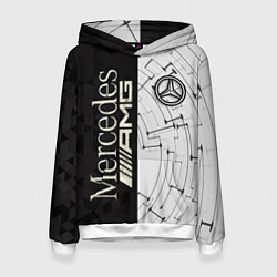 Толстовка-худи женская Mercedes AMG: Techno Style, цвет: 3D-белый