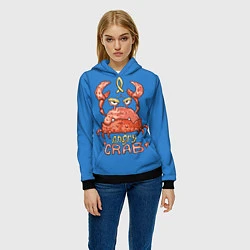 Толстовка-худи женская Hungry Crab, цвет: 3D-черный — фото 2