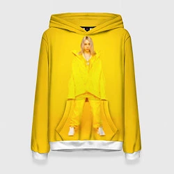 Толстовка-худи женская Billie Eilish, цвет: 3D-белый