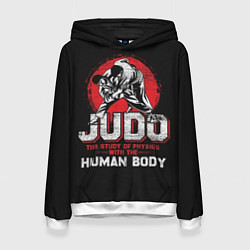 Толстовка-худи женская Judo: Human Body, цвет: 3D-белый