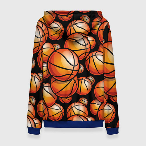 Женская толстовка Баскетбольные яркие мячи / 3D-Синий – фото 2