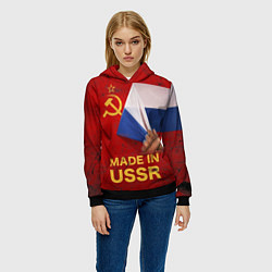 Толстовка-худи женская MADE IN USSR, цвет: 3D-черный — фото 2