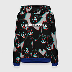 Толстовка-худи женская Undertale, цвет: 3D-синий