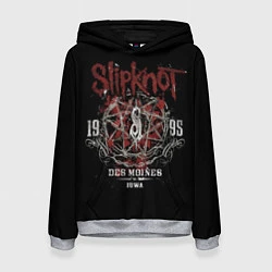 Толстовка-худи женская Slipknot 1995, цвет: 3D-меланж