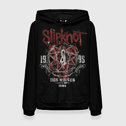 Толстовка-худи женская Slipknot 1995, цвет: 3D-черный