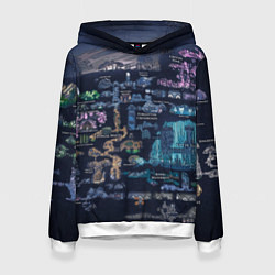 Толстовка-худи женская HOLLOW KNIGHT WORLD, цвет: 3D-белый