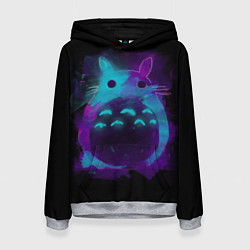 Толстовка-худи женская Милый Тоторо, цвет: 3D-меланж