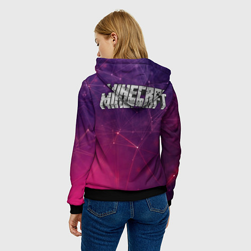 Женская толстовка MINECRAFT / 3D-Черный – фото 4