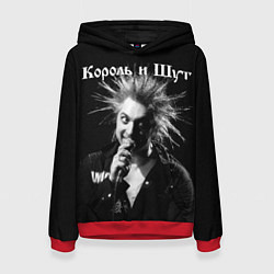 Толстовка-худи женская Король и Шут Анархия, цвет: 3D-красный