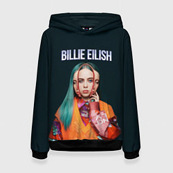 Толстовка-худи женская BILLIE EILISH, цвет: 3D-черный