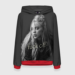 Толстовка-худи женская Billie Eilish fak off, цвет: 3D-красный