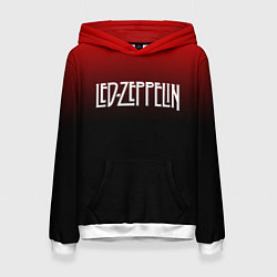 Толстовка-худи женская Led Zeppelin, цвет: 3D-белый