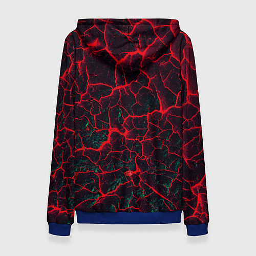 Женская толстовка Молнии красные абстрактные / 3D-Синий – фото 2