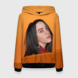 Толстовка-худи женская BILLIE EILISH: Orange Mood, цвет: 3D-черный