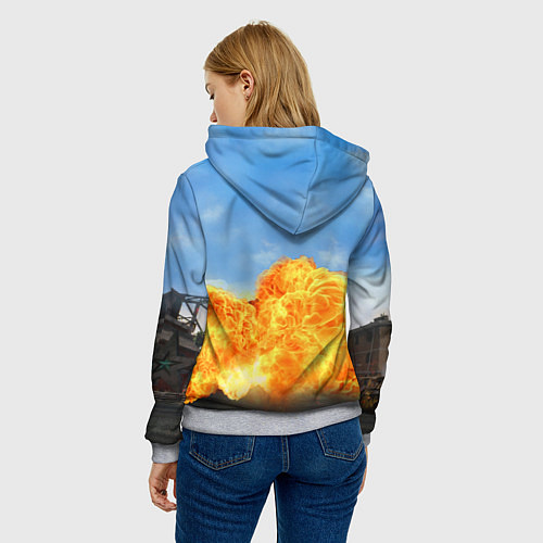 Женская толстовка PUBG / 3D-Меланж – фото 4