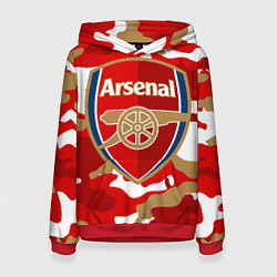 Толстовка-худи женская Arsenal, цвет: 3D-красный