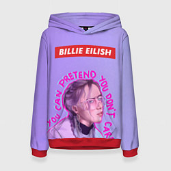 Толстовка-худи женская Billie Eilish, цвет: 3D-красный