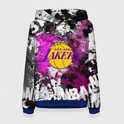 Толстовка-худи женская Лос-Анджелес Лейкерс, Los Angeles Lakers, цвет: 3D-синий