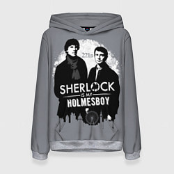 Толстовка-худи женская Sherlock Holmesboy, цвет: 3D-меланж