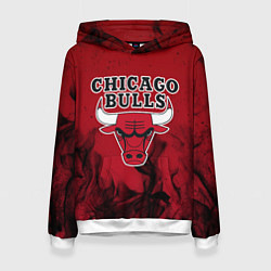 Толстовка-худи женская CHICAGO BULLS, цвет: 3D-белый