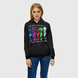 Толстовка-худи женская JoJo Bizarre Adventure, цвет: 3D-черный — фото 2