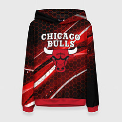 Толстовка-худи женская CHICAGO BULLS, цвет: 3D-красный