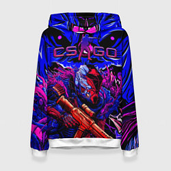 Толстовка-худи женская CS GO hyper beast IMBAskin, цвет: 3D-белый