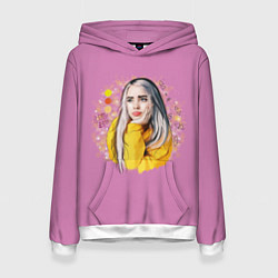 Женская толстовка Billie Eilish Pink Art