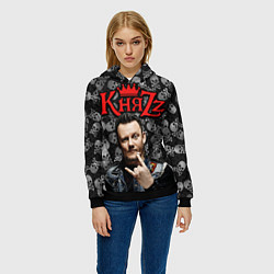 Толстовка-худи женская Князь, цвет: 3D-черный — фото 2