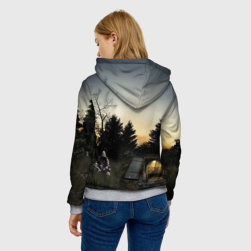 Женская толстовка СТАЛКЕР 1 / 3D-Меланж – фото 4