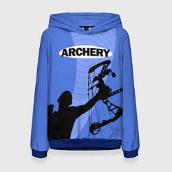 Толстовка-худи женская Archery, цвет: 3D-синий