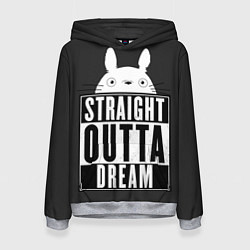 Женская толстовка Тоторо Straight outta dream