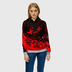 Толстовка-худи женская АлисА, цвет: 3D-меланж — фото 2