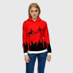 Толстовка-худи женская АлисА, цвет: 3D-белый — фото 2