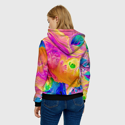 Женская толстовка Девушка На Стиле / 3D-Черный – фото 4