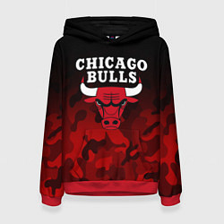 Толстовка-худи женская CHICAGO BULLS, цвет: 3D-красный