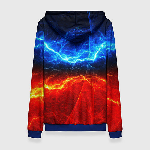 Женская толстовка Лёд и огонь / 3D-Синий – фото 2