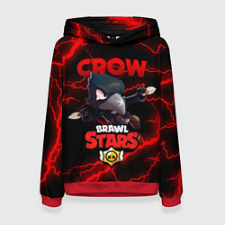 Толстовка-худи женская BRAWL STARS CROW, цвет: 3D-красный