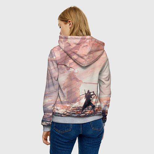 Женская толстовка Sekiro - Boss Fight / 3D-Меланж – фото 4