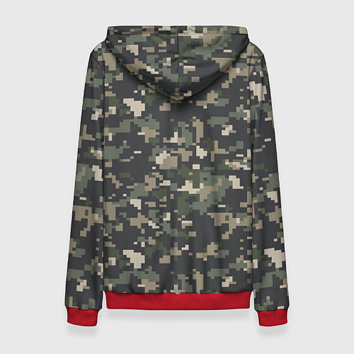 Женская толстовка Пиксельный камуфляж / 3D-Красный – фото 2