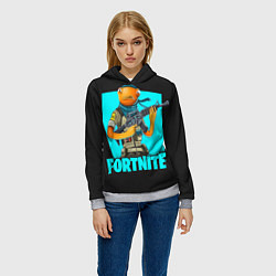 Толстовка-худи женская Fortnite, цвет: 3D-меланж — фото 2