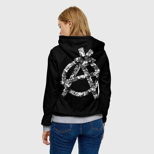 Женская толстовка Король и Шут Анархия спина / 3D-Меланж – фото 4