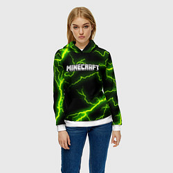 Толстовка-худи женская MINECRAFT STORM, цвет: 3D-белый — фото 2